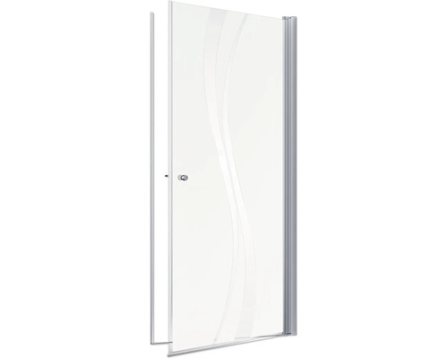 Geopende douchecabine met glas en frame