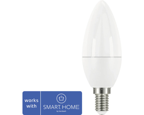 FLAIR Viyu Smart LED-lamp E14/4,8W C35 RGB+CCT mat