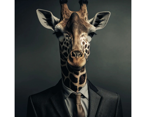 THE WALL Schilderij canvas Boss Giraffe 30x30 cm