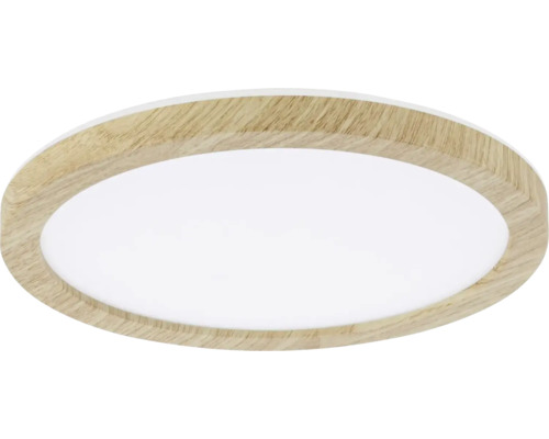 Plafondlamp met houtlook en ronde vorm