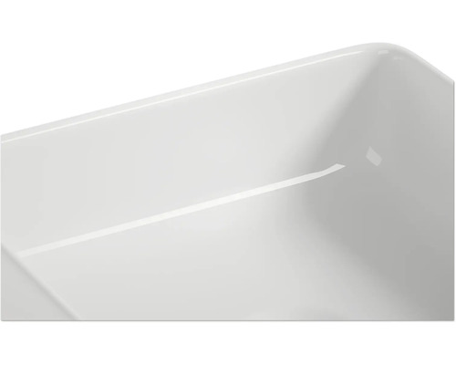 Detailopname van een keramische wastafel