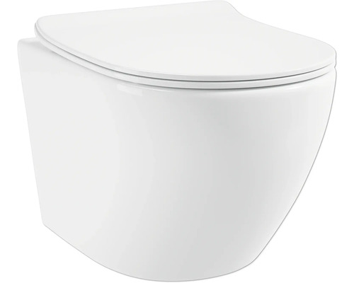 JUNGBORN Spoelrandloos toilet FOUR incl. soft close en quick-release wit