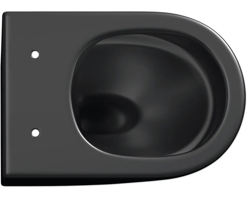 Zwart keramisch wandcloset met diepspoeling van bovenaf