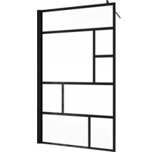 Douchescherm met zwart frame en helder glas