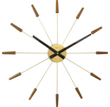 Wandklok met houten details