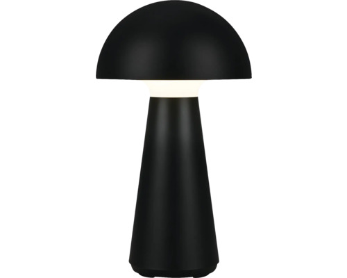 BRILONER Draadloze oplaadbare LED tafellamp Fungo Ø 16 cm warmwit zwart