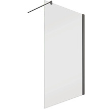 Glazen douchewand met zwart frame