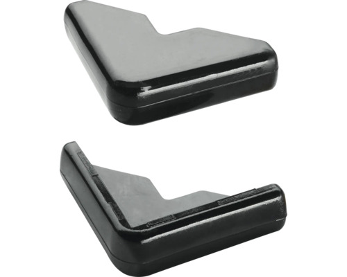 Twee zwarte hoekbeschermers