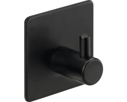 HETTICH Kleefhaak 45x45 mm zwart, 5 stuks Zwarte enkele haak voor wandmontage