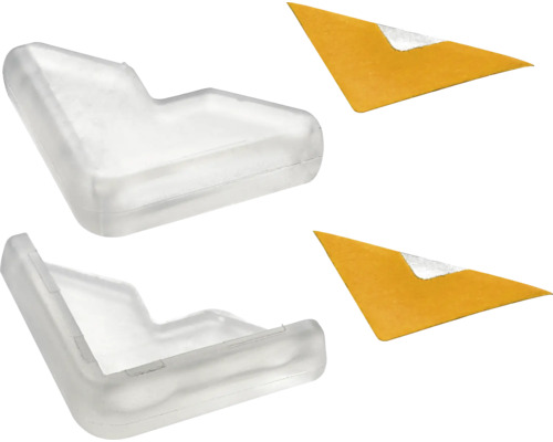 HETTICH Hoekbuffer 30x30x8,5 mm transparant, 4 stuks Kunststof hoekbeschermer met plakstrips