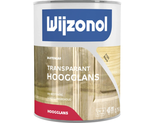 WIJZONOL Transparant hoogglanslak 3100 blank 750 ml Wijzonol transparante hoogglanslak voor buiten, 0,75 liter blik