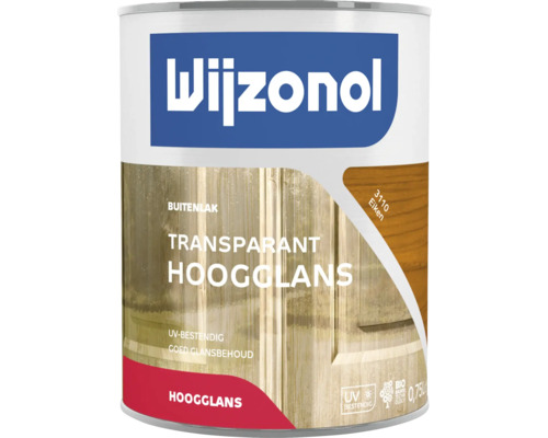 WIJZONOL Transparant hoogglanslak 3110 eiken 750 ml Wijzonol Buitenlak transparant hoogglans, Eiken 0,75 liter blik