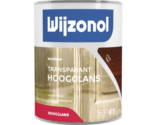 WIJZONOL Transparant hoogglanslak 3120 teak 750 ml Wijzonol transparante hoogglanslak voor buiten