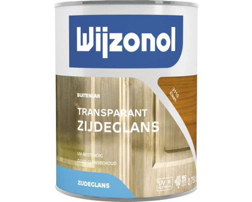 WIJZONOL Transparant zijdeglanslak 3110 eiken 750 ml Blik transparante Wijzonol Buitenlak houtbeits voor buiten