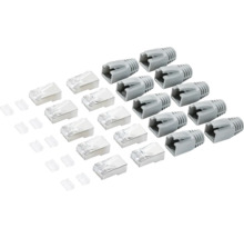 Diverse netwerkstekkers met buigbescherming