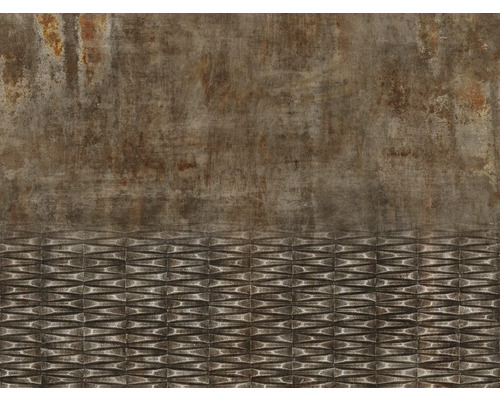 Tegelpatroon met gestructureerd oppervlak en industriële uitstraling