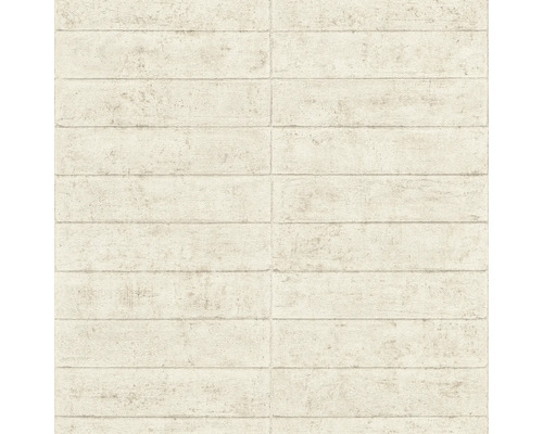 RASCH Vliesbehang 499629 Factory V steenoptiek beige Behang met steenmotief en horizontale rechthoeken