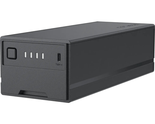 Zwarte batterij met type C-aansluiting