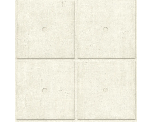 RASCH Vliesbehang 499414 Factory V steenoptiek wit Close-up van behang met betonplaatmotief