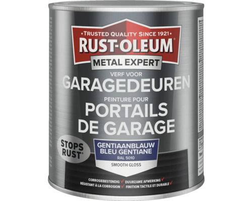RUST-OLEUM Metal Expert Metaalverf voor garagedeuren RAL 5010 blauw 750 ml