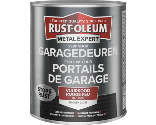 RUST-OLEUM Metal Expert Metaalverf voor garagedeuren RAL 3000 rood 750 ml