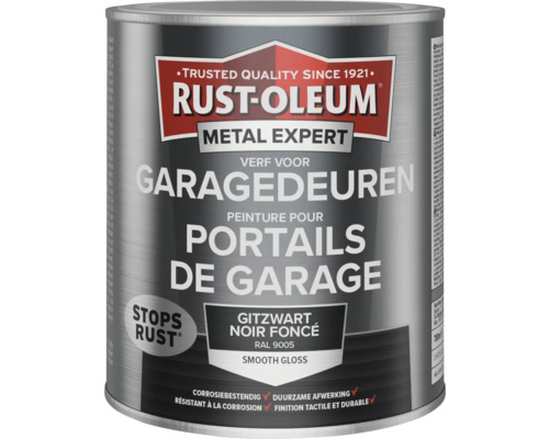 RUST-OLEUM Metal Expert Metaalverf voor garagedeuren RAL 9005 gitzwart 750 ml