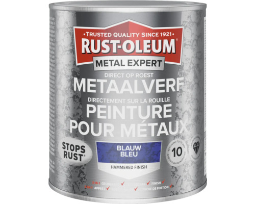 RUST-OLEUM Metaalverf CombiColor Hamerslag blauw 750 ml Rust Oleum Metal Expert metaalverf blik