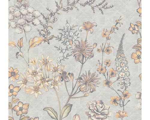 A.S. CRÉATION Vliesbehang 39117-1 Metropolitan Stories 3 bloemen grijs Behang met bloemmotief