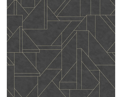 A.S. CRÉATION Vliesbehang 39118-4 Metropolitan Stories 3 geometrisch zwart/goud