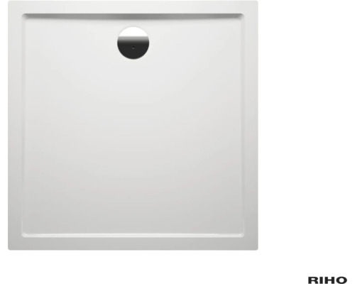 Vierkante douchebak van sanitairacryl met centrale afvoer