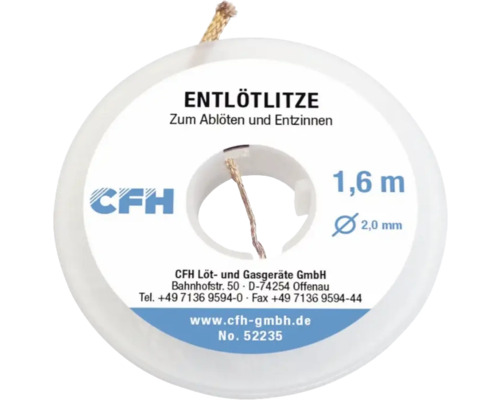 CFH Desoldeerdraad EL 235 Ø 2mm 1,6 m CFH Desoldeerdraad EL 235 Ø 2mm 1,6 m
