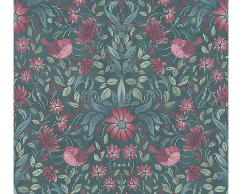 A.S. CRÉATION Vliesbehang 39075-4 Maison Charme bloemen groen Behang met bloemmotief en vogelmotieven