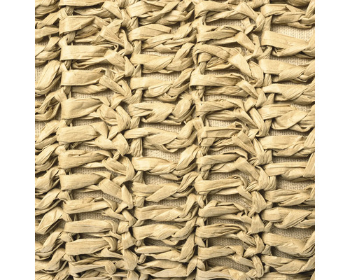 Detailweergave van een gevlochten papieren vloerkleed