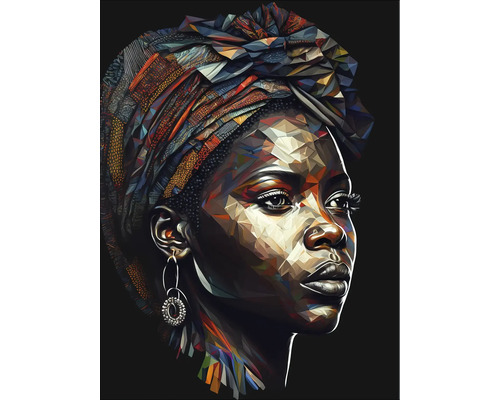 PURE LIVING Schilderij canvas African Woman II 57x77 cm
