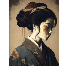 Schilderij van een vrouw in kimono