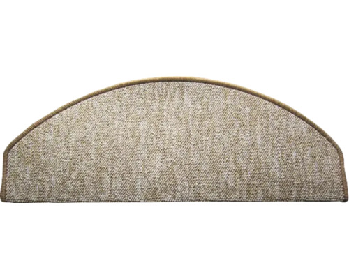 Halfronde trapmat van textiel met smalle rand