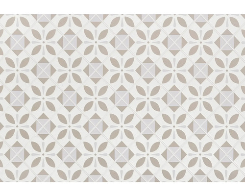 Tegelpatroon met bloem- en geometrische motieven