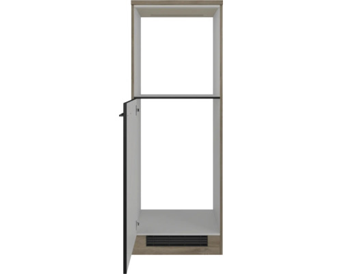 Keukenonderkast met open deur voor keukenopslag