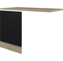 FLEX WELL Vaatwasserpaneel inclusief plint en werkblad Capri zwart 110x60x85 cm