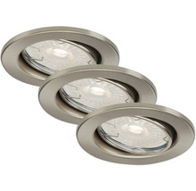 BRILONER LED Inbouwspot set 7256 Ø 86 mm nikkel mat, 3 stuks-thumb-1 BRILONER LED Inbouwspot set 7256 Ø 86 mm nikkel mat, 3 stuks-thumb-1