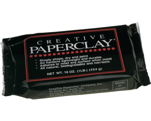 GLOREX Paperclay boetseerklei wit 450 gram Creatieve Paperclay modelleerklei, 454 gram, luchtdrogend