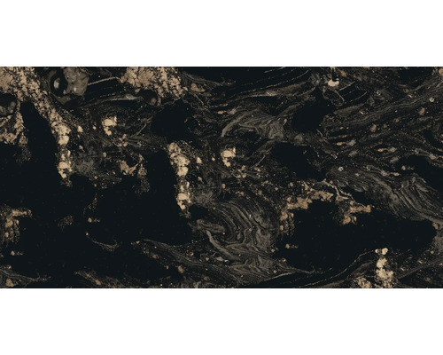 Wand- en vloertegel Magnifique zwart glanzend 60x120 cm gerectificeerd