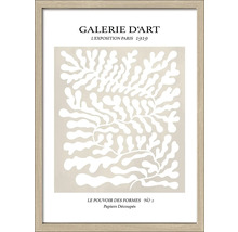 Ingekaderde kunstposter met abstracte bladmotieven voor wanddecoratie