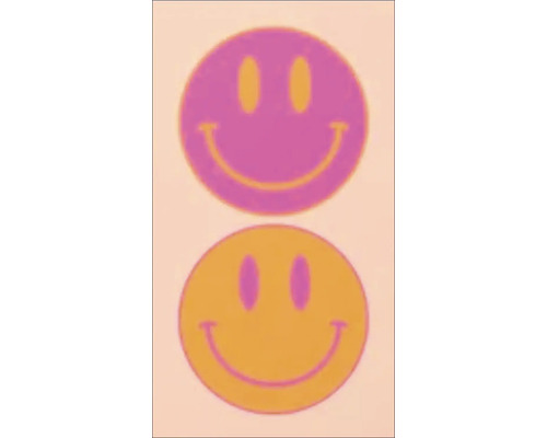 Twee lachende gezichten stickers