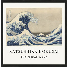 Ingelijste kunstdruk van Katsushika Hokusai, 'De grote golf'