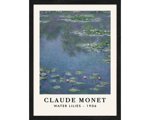 Ingelijste kunstdruk Claude Monet Waterlelies 1906