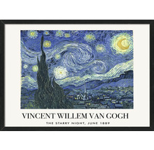 Ingelijste print van Vincent Willem van Goghs 'Sterrennacht, juni 1889'