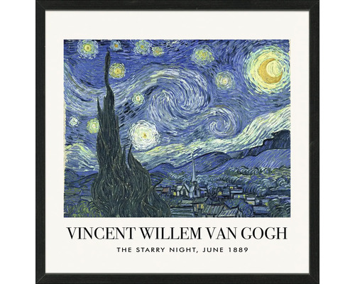 Ingelijst kunstwerk Vincent Willem van Gogh Sterrennacht