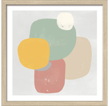 Ingelijste abstracte muurkunst met geometrische vormen