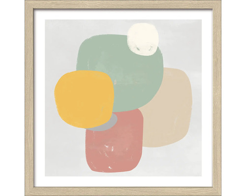 Ingelijste abstracte muurkunst met geometrische vormen